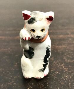 clobox◎郷土玩具 趣味の猫 百種 1番 河村目呂二/2-4cm/ネコ/土人形/民芸/伝統工芸/風俗人形/置物/レトロ/アンティーク/縁起物