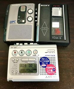 cloBOX◎SONY ソニー ポータブルカセットプレーヤー 3点セット ジャンク レコーダー/TCM-9/TCM-AP10/TCM-IC100