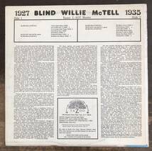 ■BLIND WILLIE McTELL ■ブラインド・ウィリー・マクテル ■Blind Willie McTell 1927 - 1935 / 1LP / Yazoo L - 1037 Stereo / ブルース_画像2
