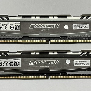 32GB（16GBｘ2枚）BALLISTIX DDR4-2666MHz 中古品の画像1