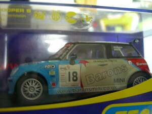 1/32 slot car SCALEXTRICske- Rex C2733 MINI COOPER S BARONS No.18 unrunning 