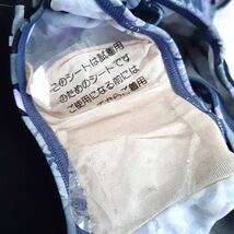 匿名配送★ほぼ未使用　つるさら　総柄　ワンピース　水着　グレー　黒　パープル　11L　日本製　E　002_画像6