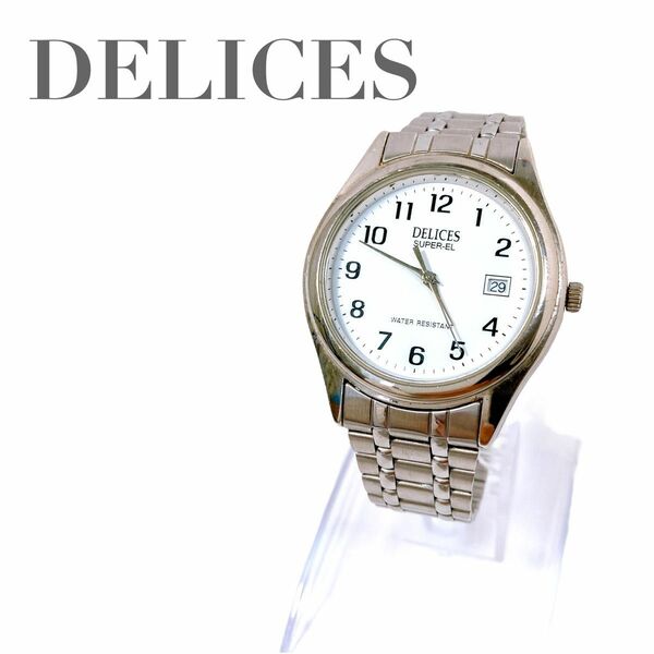 美品 稼動品 DELICES 腕時計 シルバー SUPER-EL DE031