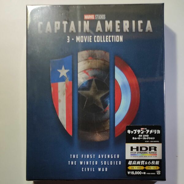 キャプテンアメリカ:4K UHD 3ムービーコレクション [4K ULTRA HD+ブルーレイ] [Blu-ray]　新品未開封