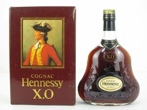 【未開栓】COGNAC Hennessy X.O　コニャック ヘネシー XO 金キャップ　ブランデー　700ml 40％　古酒　箱付き