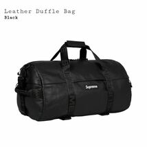 Supreme 23aw leather duffle bag black 新品 シュプリーム レザー ダッフルバッグ 黒 ボストンバッグ バッグ かばん _画像1