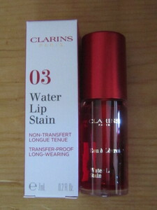 ☆ искреннее! Только один пункт! Совершенно новый! Clarins Water Lip Stain #03 Цвет губ! !