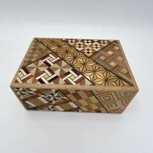 寄木細工　秘密箱　説明書なし　Japanese puzzle box 12×8.5×5cm (I0575)