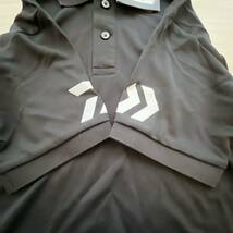 DAIWA ダイワ DE-7906 半袖ポロシャツ ブラック×ホワイト Ｍ 半袖 シャツ (OI0423)_画像3