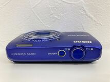 FL018.型番 COOLPIX S6300 Nikon ニコン クールピクス コンパクトデジタルカメラ デジカメ 青 ブルー 本体 バッテリー 作動未確認 ジャンク_画像5