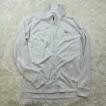 １円～　A-5　60　PUMA　プーマ　トラックジャケット　ジャージ　ホワイト　CELLDRY　スリット　サイズL　トレーニングウェア ポリエステル_画像1