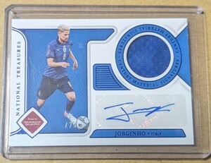 1円スタート panini JORGINHO ジョルジーニョ アーセナル チェルシー イタリア代表 サイン カード auto メモラビリア ジャージー 25枚限定