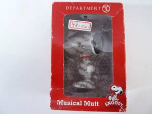 ＃　Musical Mutt SNOOPY by Design DEPARTMENT56　スヌーピー マスコット 置物