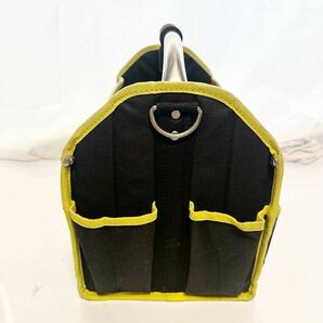 ツールバック バケット 工具バッグ 工具箱 黒 黄色 ブラック イエロー 工具袋 道具袋 工具差し入れ の画像2