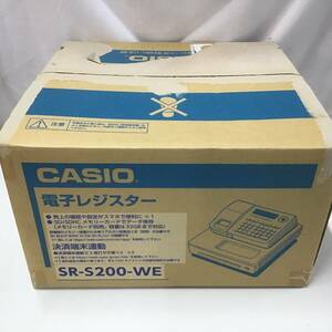 開封 未使用品 CASIO カシオ 電子レジスター SR-S200-WE　Bluetooth搭載 計算機 SR-S200-WE 店舗用品 店舗レジ