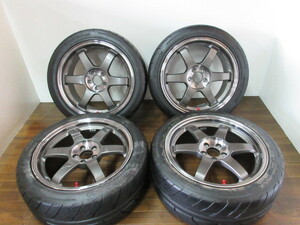 【送料無料・税込み】訳あり。RAYS VolkRacing TE37 SL 17in8.5J+45 5穴PCD100 HK VENTUS RS4 245/40R17 86/BRZ