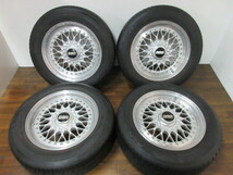 【送料無料・税込み】当時物！BBS RS RS032 15in6.5J+17 4穴PCD114.3 BS Playz PZ-1 195/60R15_画像1