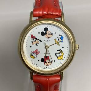 Albe アルバ セイコー SEIKO ディズニー 腕時計 ミッキーマウス ミニーマウス クォーツ 稼働品 新品ベルトの画像1