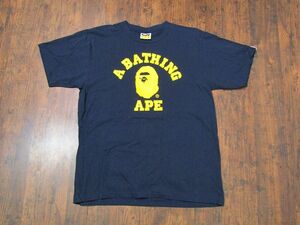 A BATHING APE アベイシングエイプ サイズM　Tシャツ　紺　正規品