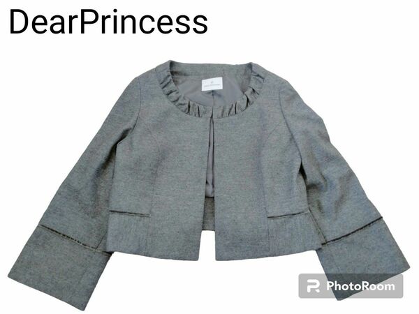 DearPrincess　ディアプリ ノーカラー ジャケット 入学式 フォーマル アウター 卒業式　カシミア　ショート丈