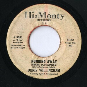 【7inch】試聴　DORIS WILLINGHAM 　　(HI MONTY 3241) RUNNING AWAY / RUNNING AWAY