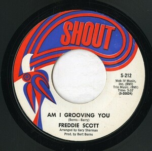 【7inch】試聴　FREDDIE SCOTT 　　(SHOUT 212) AM I GROOVING YOU / NEVER YOU MIND