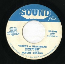 【7inch】試聴　ROSCOE SHELTON 　　(SOUND PLUS 2106) THERE'S A HEARTBREAK SOMEWHERE / RUNNING FOR MY LIFE_画像2