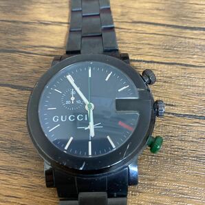 GUCCI グッチ Gクロノ 101M クォーツ ブラック メンズ 腕時計 ジャンクの画像1