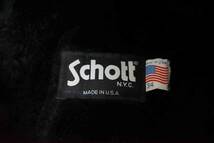 schott ショット シングルレザーライダースジャケット 34サイズ USA製 652 シングル ライダース レザージャケット_画像6