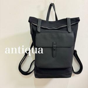 antiqua anti ka square type rucksack A4 possible black 