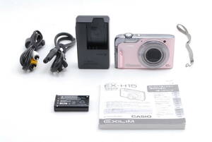 CASIO EXILIM Hi-ZOOM EX-H15 ピンク コンパクトデジタルカメラ 動作も写りもOKです。概ねキレイ&概ねクリアです。