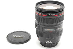 1円〜 Canon EF 24-105mm f4 IS USM 動作も写りもOKです。概ねキレイです。前後キャップ付きです。