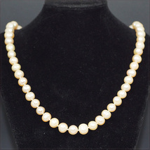 [NECKLACE] Pink Akoya Cultured Pearl ビューティフル アコヤ 養殖真珠 ピンク パール ネックレス φ7-8x450mm 【送料無料】_画像1