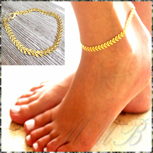 [ANKLET] Champagne Gold Color Arrow Chain Arrow цепь золотистый, цвет шампанского ножной браслет [ бесплатная доставка ]