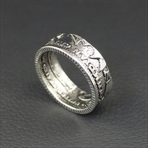 [RING] VINTAGE HALF DOLLAR アメリカ 1893年 コロンビア博覧会 ハーフダラー 50セント銀貨コイン デザイン 9mm リング 23号 【送料無料】_画像5