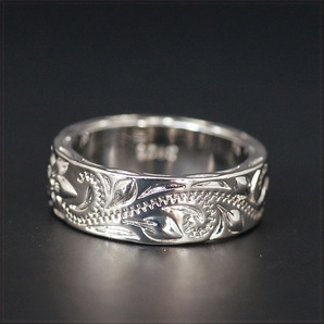 [RING] 925 Silver Plated ハイクオリティー 植物 ツタ ペイズリー 彫刻 デザイン シルバー リング 19号 【送料無料】の画像4