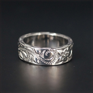 [RING] 925 Silver Plated ハイクオリティー 植物 ツタ ペイズリー 彫刻 デザイン シルバー リング 19号 【送料無料】の画像5