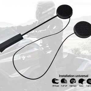 即納 バイク用 ヘッドセット インカム Bluetooth ワイヤレス バイク イヤホン 高音質 ステレオ ヘッドセット ヘルメットスピーカー 1台のみの画像9