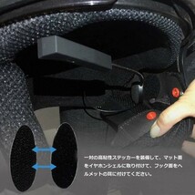 即納 バイク用 ヘッドセット インカム Bluetooth ワイヤレス バイク イヤホン 高音質 ステレオ ヘッドセット ヘルメットスピーカー 1台のみ_画像5