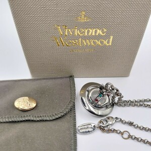 1 jpy box attaching Vivienne Westwood Vivienne Westwood new Thai knee o-b necklace pendant accessory silver group 