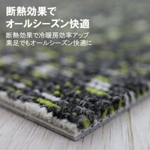 最終在庫《ホテルライク2514》 大手メーカー タイルカーペット 50×50cm 【グリーン】【新品｜40枚】100円スタート！_画像8