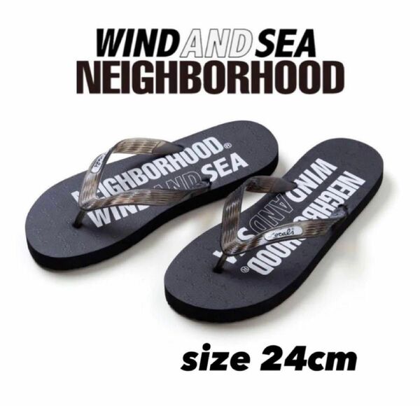 WIND AND SEA / NEIGHBORHOOD Beach Sandal Black 24㎝ ウィンダンシー