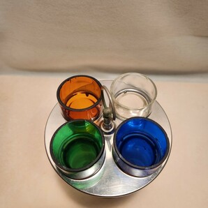 昭和レトロ 薬瓶 回転式薬瓶スタンド しかん瓶 ガラス製 アンティーク インテリアの画像3