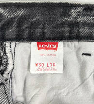 USA製 1988 LEVI’S 501 Black Acid washed W29.5 L29.5 80s ヴィンテージリーバイス ジーンズ デニムパンツ ケミカル 黒 ブラック_画像3