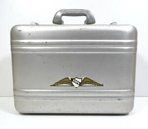  ultra rare 1950s HALLIBURTON LOS ANGELS Attache case Small size Vintage silver is li is li Barton attache case aluminium keyless 