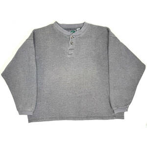 希少サイズ 1990s McINTOSH & SEYMOUR Sweat shirts L Charcoal black オールド スウェット トレーナー ヘンリーネック　刺繍タグ