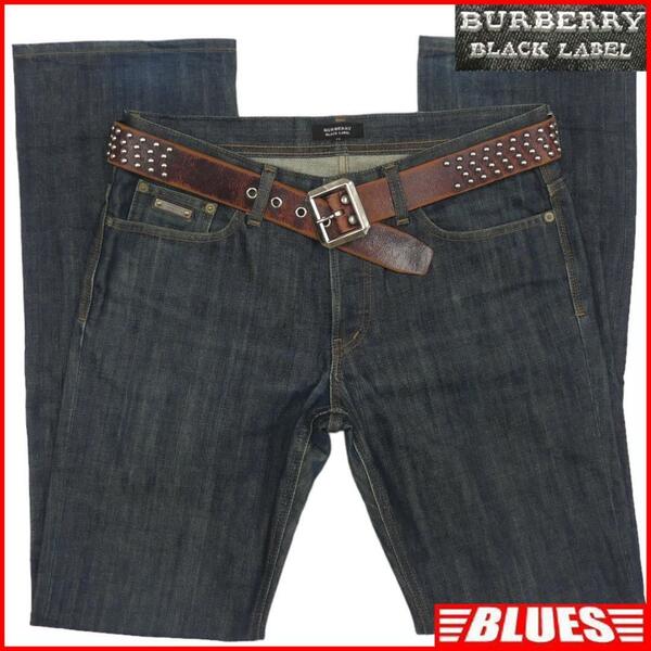 即決★BURBERRY BLACK LABE★W32位 ジーンズ デニム 廃盤 バーバリーブラックレーベル メンズ 79 ノバチェック メタルパッチ