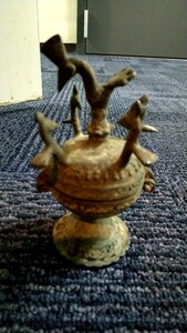 [真贋不明][Unknown] インド地方 発掘品 骨董品 銅器 India antique? Bronze ware