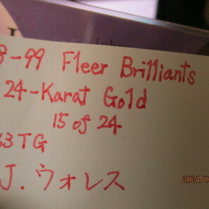 ★バスケットボールカード J・ウォレス 98-99 Fleer Brilliants 24-Karat Gold 15of24 63TGの画像3