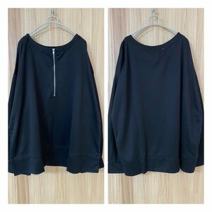 新品カットソー☆ブラウス☆はーふZIP☆大きいサイズ☆3L☆XL☆薄手スウェット☆厚手カットソー☆ゆったり